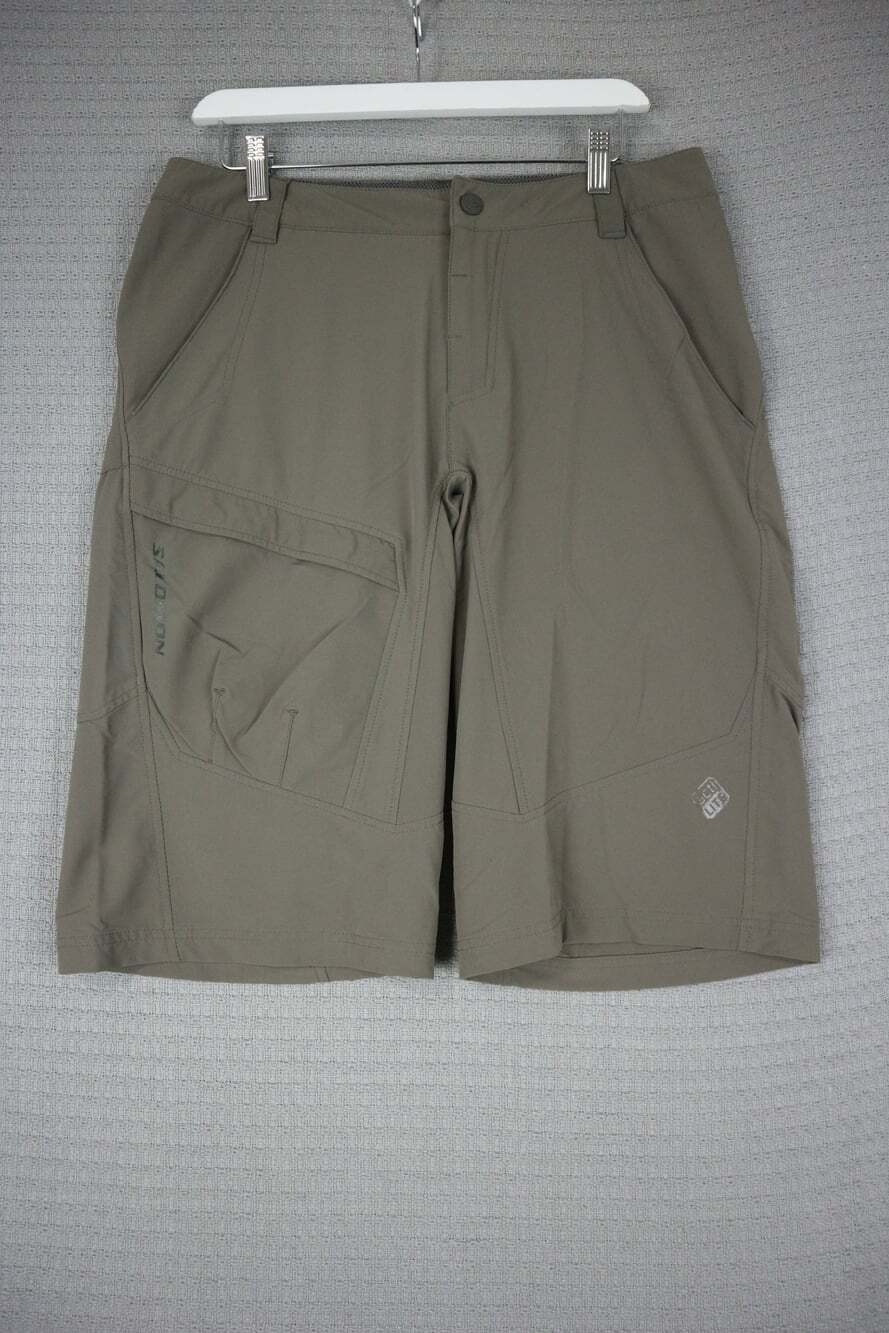 Salomon Olive Green Technical Cargo Hiking Shorts Size 32 Gorpcore Outdoor Baggy